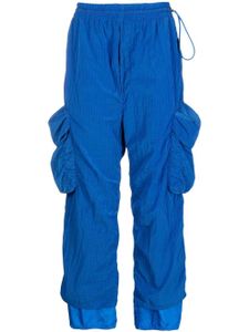 Sunnei pantalon de jogging à poches cargo - Bleu