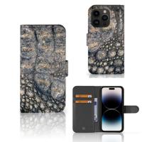 iPhone 15 Pro | Telefoonhoesje | Met pasjeshouder | Krokodillenprint