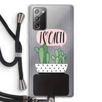 I love cacti: Samsung Galaxy Note 20 / Note 20 5G Transparant Hoesje met koord
