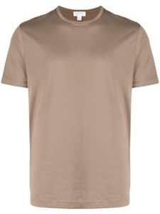 Sunspel crew-neck cotton T-shirt - Marron