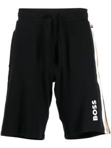 BOSS short de sport à logo imprimé - Noir