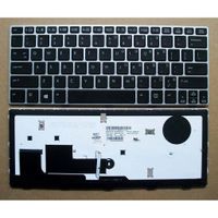 Notebook keyboard for HP EliteBook Revolve 810 G1 with silver frame backlit - thumbnail