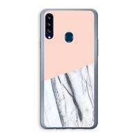 A touch of peach: Samsung Galaxy A20s Transparant Hoesje