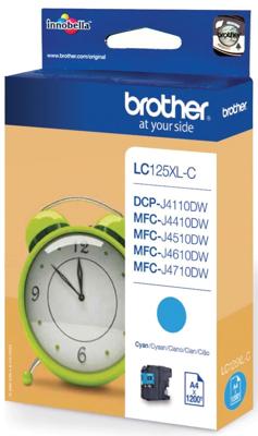 Brother inktcartridge, 1.200 pagina&apos;s, OEM LC-125XLC, cyaan