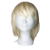 Paspop display etalage hoofd/mannequin - 1x - 30 cm - piepschuim - wit - voor hoeden/pruiken/accesso