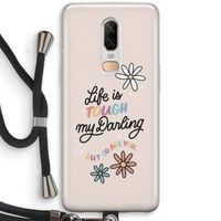 Tough Life: OnePlus 6 Transparant Hoesje met koord