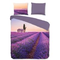 Dekbedovertrek Lavender - Tweepersoons (200x200 cm) - Paars Microvezel - Dessin: Bloemen, Landschap, Natuur - Pure - Dekbed-Discounter.nl