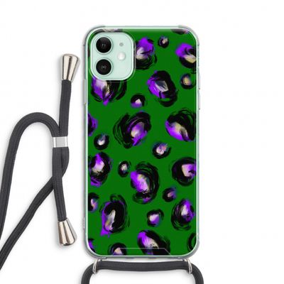 Green Cheetah: iPhone 11 Transparant Hoesje met koord