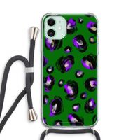 Green Cheetah: iPhone 11 Transparant Hoesje met koord