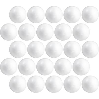 Piepschuim bollen/ballen - 25x - D8 cm - wit - styropor - hobby figuren