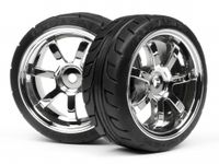 Mounted t-grip tire 26mm rays 57s-pro wheel chrome - thumbnail