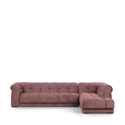 Rivièra Maison Hoekbank 'Cobble Hill' Rechts, Velvet, kleur Dusty Pink