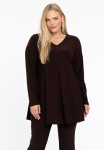 Yoek Tuniek V-hals | Bruin | Maat 46/48