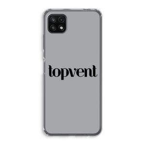 Topvent Grijs Zwart: Samsung Galaxy A22 5G Transparant Hoesje