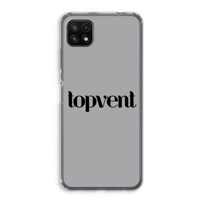 Topvent Grijs Zwart: Samsung Galaxy A22 5G Transparant Hoesje
