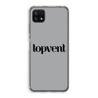 Topvent Grijs Zwart: Samsung Galaxy A22 5G Transparant Hoesje