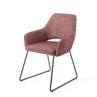 Jesper Home Eetkamerstoel 'Yanai' Slide Black, kleur Berry Bars