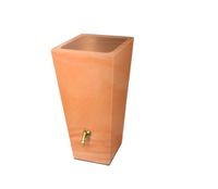 Regenton manhattan gewassen terracotta 200L incl. messing kraantje - Prestige