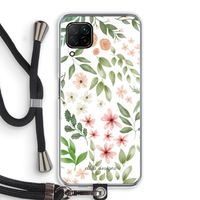 Botanical sweet flower heaven: Huawei P40 Lite Transparant Hoesje met koord