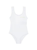 Balmain Kids logo-motif swimsuit - Blanc