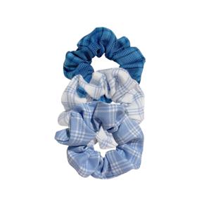 MsBlossom - Plaid Hair Tie - 1stuk - Blue x White