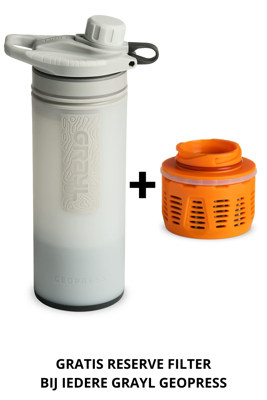 Grayl GRAYL Geopress Outdoor Waterfilter Diverse Kleuren + reservefilter