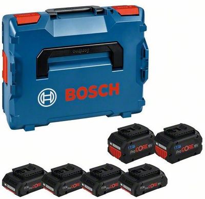 Bosch Accessoires Accupack | 4 x ProCORE18V 4.0Ah + 2 x ProCORE18V 8.0Ah | In L-Boxx - 1600A02A2T