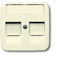 Busch-Jaeger 2CKA001753A8022 Modulaire jack insert Afdekking Crème-wit, Parel-wit 1 stuk(s)