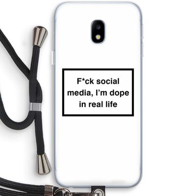 I'm dope: Samsung Galaxy J3 (2017) Transparant Hoesje met koord