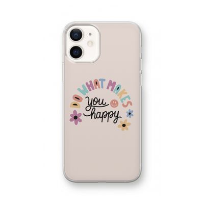 Happy days: iPhone 12 Transparant Hoesje