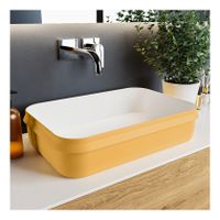 Waskom Mondiaz Arvo | 55x13x38 cm | Solid Surface | Vrijstaand | Rechthoekig | Ocher
