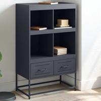 Hoge kast 68x39x111,5 cm staal antracietkleurig - thumbnail