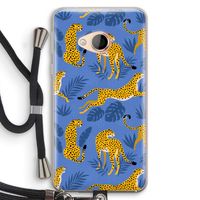 Luipaard: HTC U Play Transparant Hoesje met koord