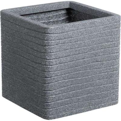 Bloempot - STRATA - Vierkant - Banbury - Ø 30,5 cm x 30 cm H - Askleur