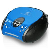 Draagbare stereo FM radio met CD-speler Lenco Blauw-Zwart - thumbnail