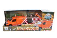 Kids Globe VW Transporter met pijlwagen met licht die cast pb 27cm Kids Globe VW Transporter met pijlwagen met licht die cast pb 27cm
