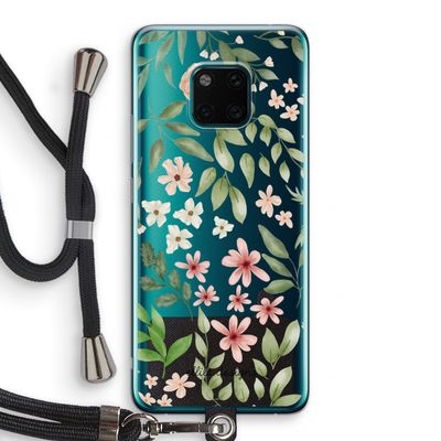 Botanical sweet flower heaven: Huawei Mate 20 Pro Transparant Hoesje met koord