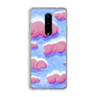 Roze wolken met vogels: OnePlus 8 Transparant Hoesje