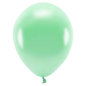 100x Milieuvriendelijke ballonnen mintgroen 26 cm voor lucht of helium   -