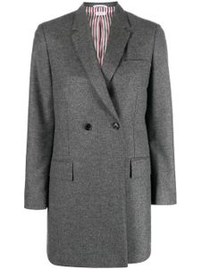 Thom Browne blazer long à boutonnière croisée - Gris