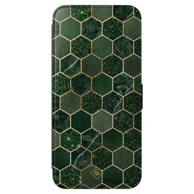 Samsung Galaxy A56 flipcase - Green cubes