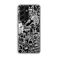 Vexx Black Mixtape: Samsung Galaxy S21 Ultra Transparant Hoesje Vexx Black Mixtape: Samsung Galaxy S21 Ultra Transparant Hoesje
