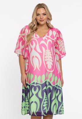 Yoek Jurk A-lijn | Roze | Maat 50/52