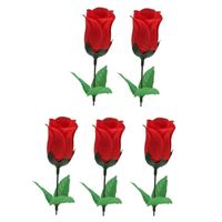 5x Super voordelige rode rozen 28 cm Valentijnsdag   -