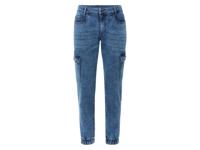 LIVERGY Heren denim joggers (Blauw, 52)