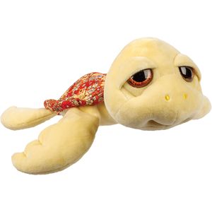 Suki Gifts pluche zeeschildpad Jules knuffeldier - cute eyes - lichtgeel - 24 cm   -