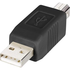 Renkforce USB 2.0 Adapter [1x USB-A 2.0 stekker - 1x USB-B 2.0 stekker] rf-usba-03 Vergulde steekcontacten