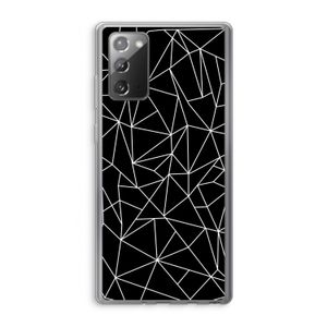 Geometrische lijnen wit: Samsung Galaxy Note 20 / Note 20 5G Transparant Hoesje