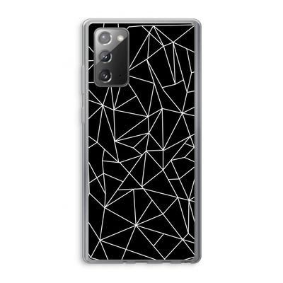 Geometrische lijnen wit: Samsung Galaxy Note 20 / Note 20 5G Transparant Hoesje