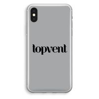 Topvent Grijs Zwart: iPhone XS Transparant Hoesje Topvent Grijs Zwart: iPhone XS Transparant Hoesje